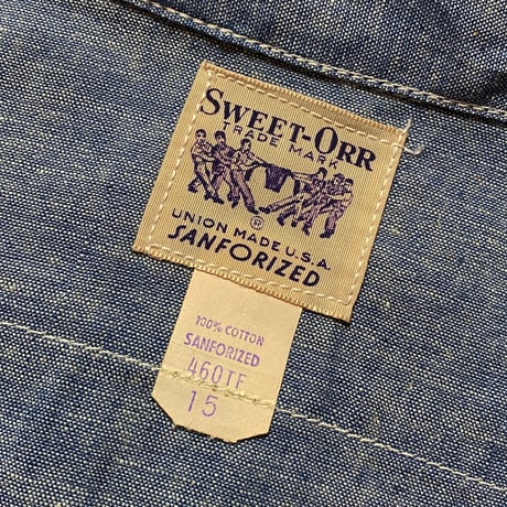 1950's〜 SWEET-ORR Chambray L/S Shirt Deadstock