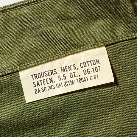 1960's US.ARMY Utility Trousers Deadstock