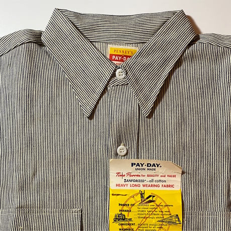 1950's〜 PAY-DAY Hickory L/S Shirt Deadstock