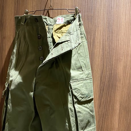 1950〜60's French Army M-47 Herringbone Trousers Deadstock