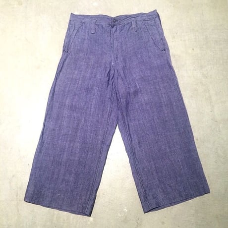 1950's French Navy Linen Trousers