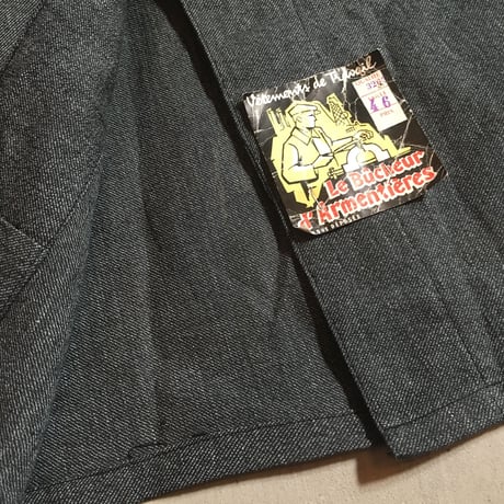 1950's Le Bucheur d'Armentieres Black Chambray Atelier Coat Deadstock