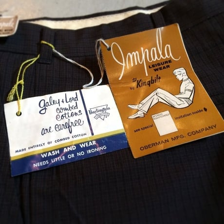 1960's  OBERMAN MFG CO. Short Pants Deadstock