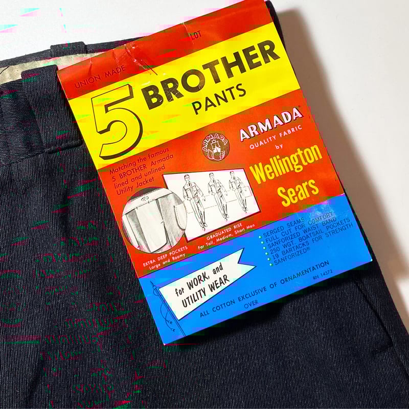 1950〜60's 5 BROTHER Whipcord Trousers Deadstock 1950〜60's 5 BROTHER Whipcord Trousers Deadstock