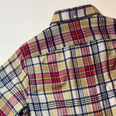 1960's h.i.s Indian Madras S/S Shirt