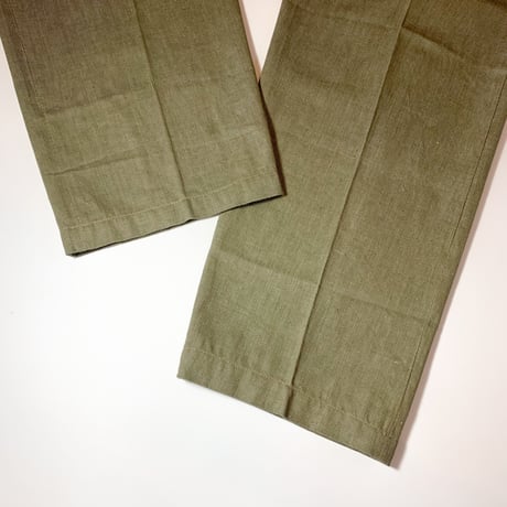 1950's British Army Green Denim Trousers Deadstock