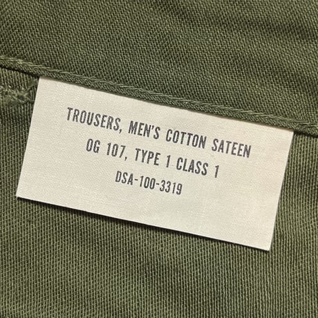 1960's US.ARMY Utility Trousers Deadstock