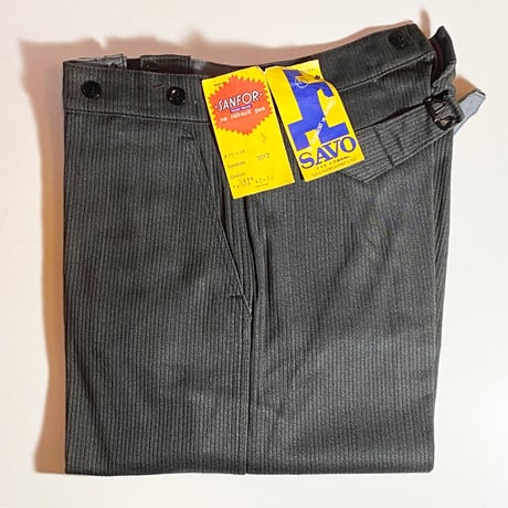 1940's SAVO Gray Pique Trousers Deadstock
