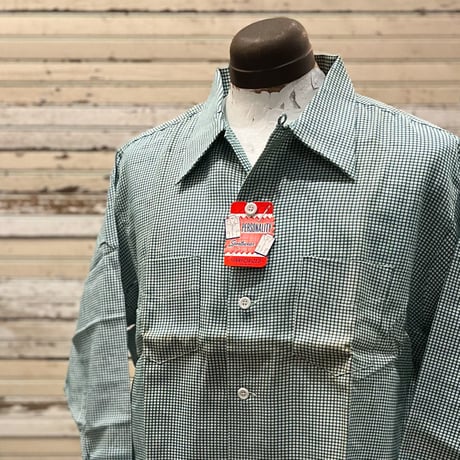 1950's PERSONALITY Rayon L/S Shirt Deadstock