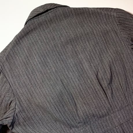 1930's〜 French Unknown Black Chambray Stripe Jacket