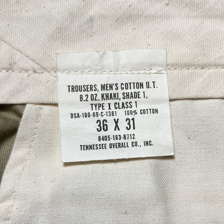 1960's US.ARMY Chino Trousers Deadstock