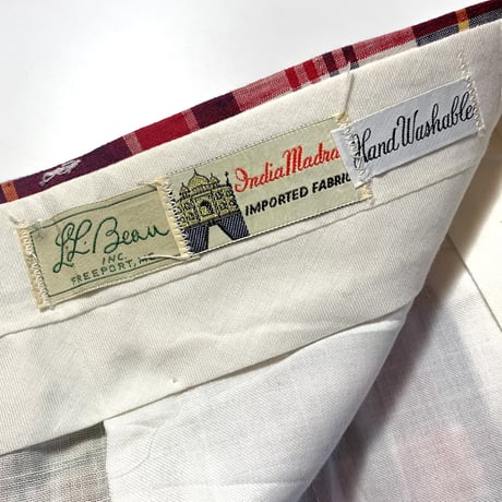 1960〜70's L.L.Bean Indian Madras Pants