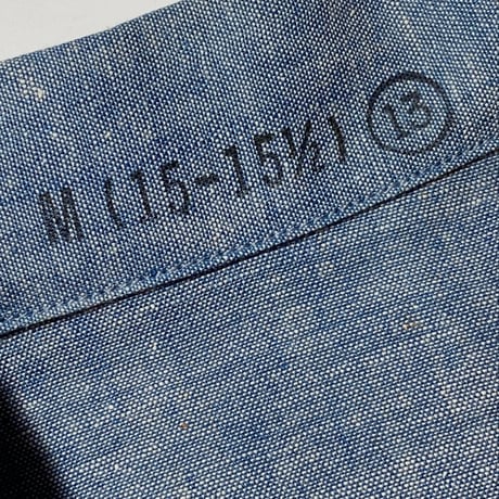 1970's US.NAVY Chambray L/S Shirt Deadstock