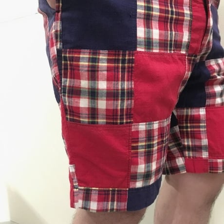 1970's Unknown Indian Madras Patchwork Short Pants