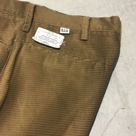 1960's h.i.s Corduroy Tapered Pants Deadstock