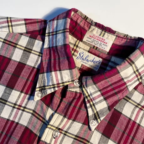1960's Stulmaker's Indian Madras S/S Shirt