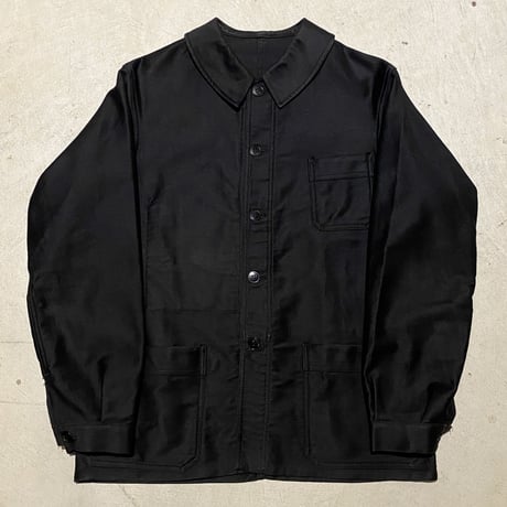 1950's MAXIMUM Black Moleskin Jacket