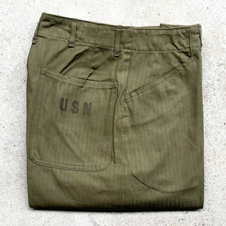 1940's US.NAVY N-3 Herringbone Trousers Deadstock