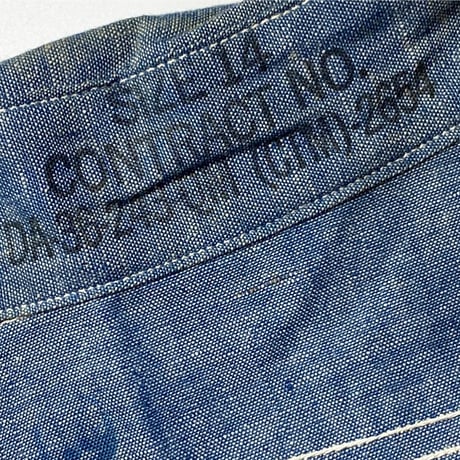 1950〜60's US.NAVY Chambray L/S Shirt Deadstock