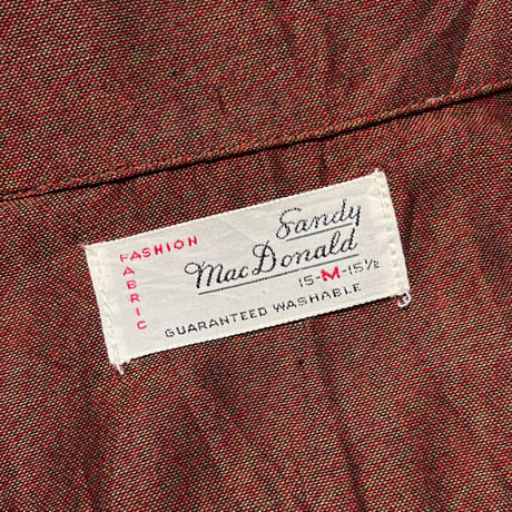 1960's Sandy Mac Donald L/S Shirt Deadstock