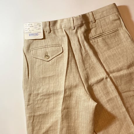 1990's〜 LANDS' END Herringbone Linen Trousers Deadstock