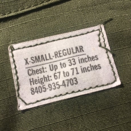 1970's US.ARMY Jungle Fatigue 4th Jacket Deadstock