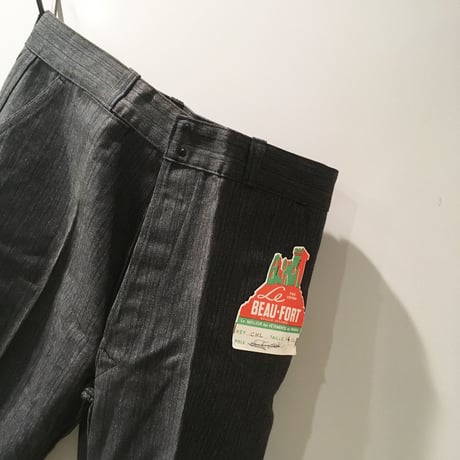 1950's BEAU-FORT Cotton Trousers Deadstock