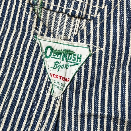 1950's〜 OSHKOSH Hickory Overall Deadstock