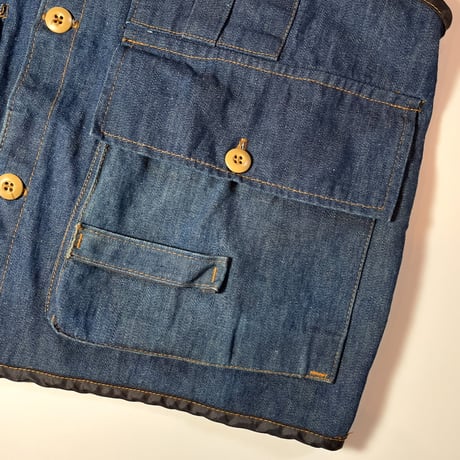 1970's SAFT BAK Denim Fishing Vest