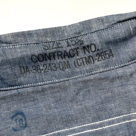 1950's US.NAVY Chambray L/S Shirt Deadstock