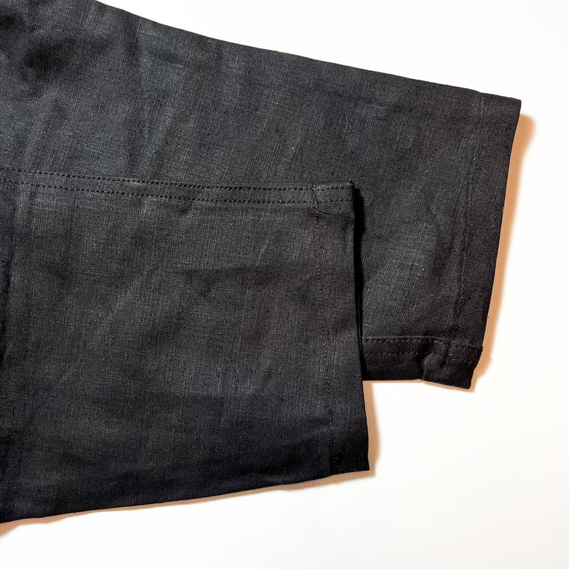 1950's AU MOLINEL Black Linen Coat Deadstock | 1950's AU MOLINEL Black Linen Coat Deadstock |