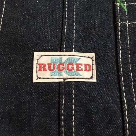 1960's RUGGED Denim Overall Deadstock