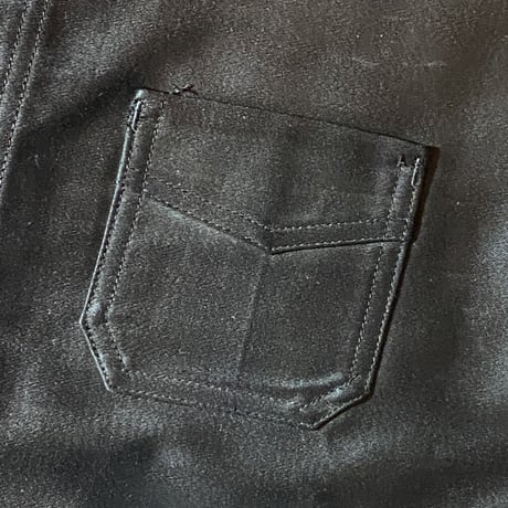 1940's LE MONTAGNARD Black Moleskin Jacket Deadstock