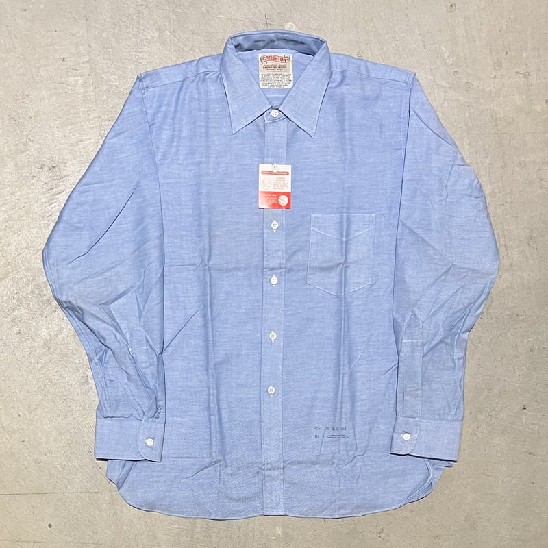 1950〜60's CREIGHTON USAF Oxford L/S Shirt Deads 1950〜60's CREIGHTON USAF Oxford L/S Shirt Deads