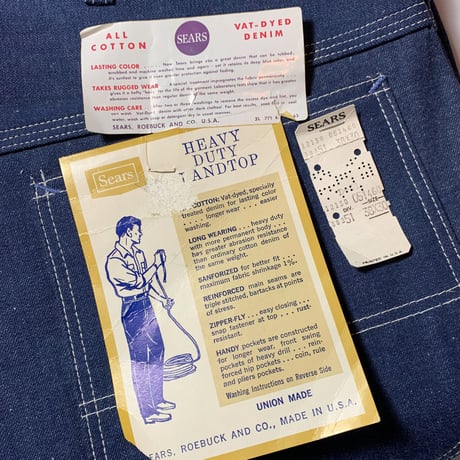 1960's Sears Denim Painter Pants Deadstock