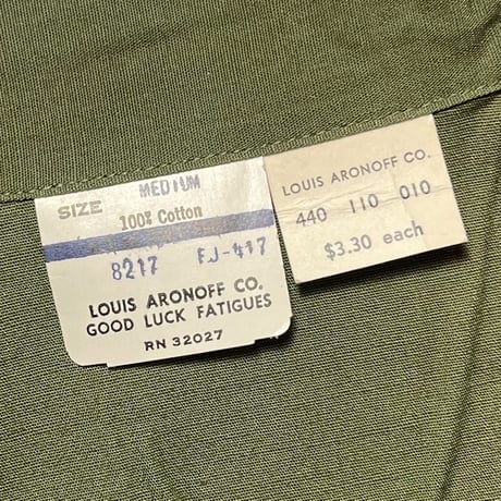 1960's LOUIS ARONOFF CO. Poplin Utility Jacket Deadstock