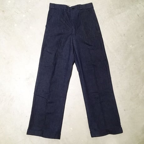 1960's Unknown Denim Chino Trousers Deadstock