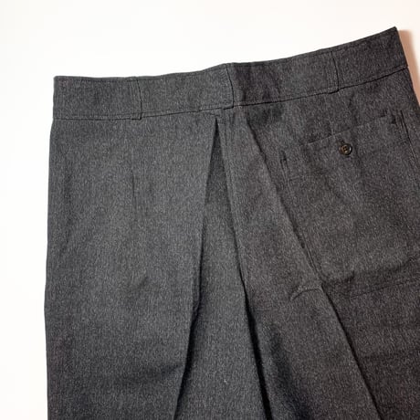 1950's French Unknown Black Chambray Trousers Deadstock