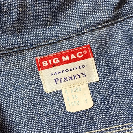 1950's〜 BIG MAC Chambray L/S Shirt Deadstock