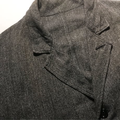 1950's French Unknown Black Chambray Atelier Coat