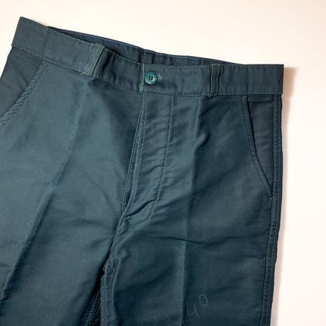 1970's Le Mont Carmel Green Moleskin Trousers Deadstock