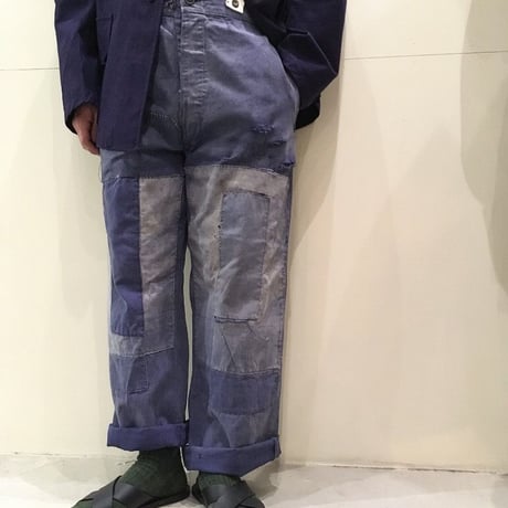 1930〜40's French TSF Moleskin Patchwork Trousers