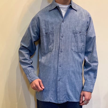 1960's US.NAVY Chambray L/S Shirt
