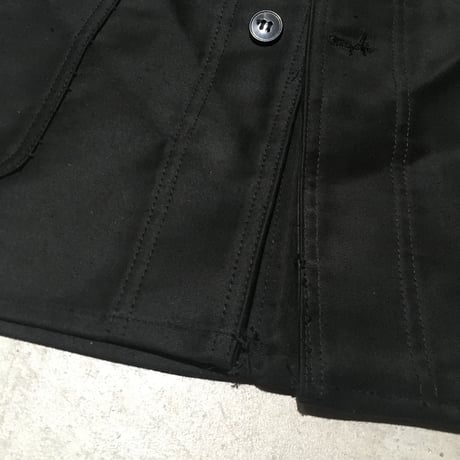 1950's Dubure&Deverchere Black Moleskin Jacket Deadstock
