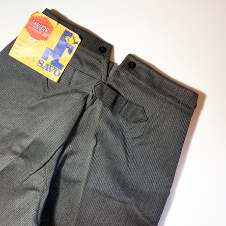 1940's〜 SAVO Gray Pique Trousers Deadstock