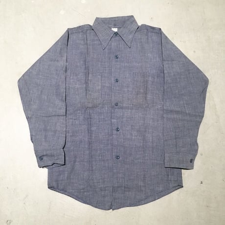 1960's Unknown Chambray L/S Shirt Deadstock
