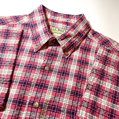 1980's L.L.Bean Seersucker S/S Shirt