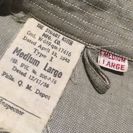 1930〜40's US.ARMY Oxford Pajama L/S Shirt