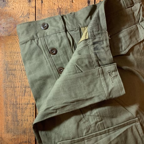 1950〜60's French Army M-47 Herringbone Trousers Deadstock