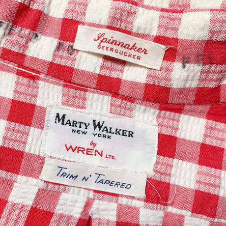 1960's WREN LTD. Seersucker S/S Shirt